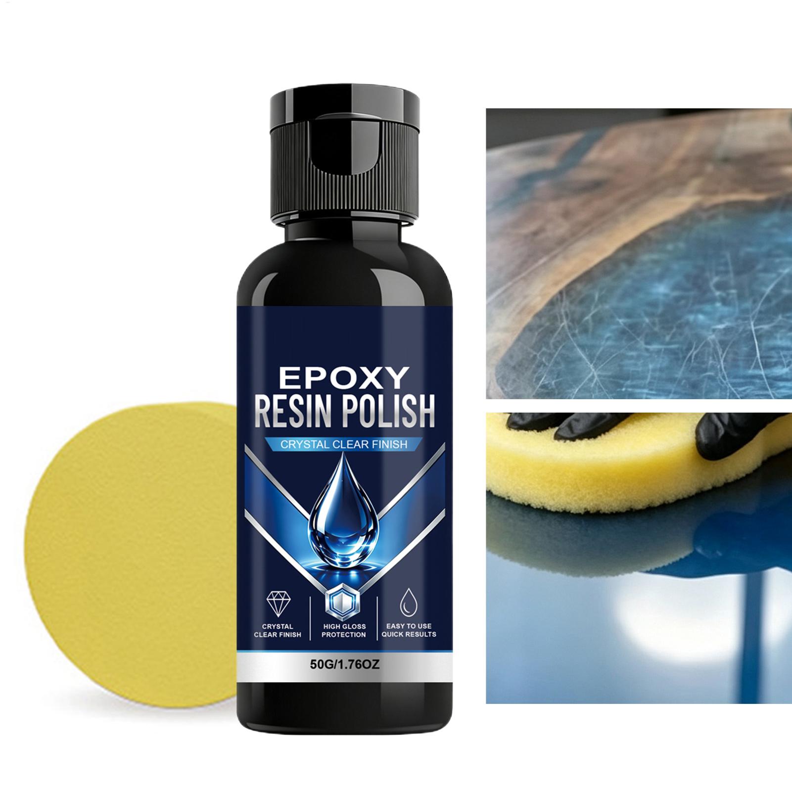 Woodworking Epoxy - エポキシ樹脂研磨キット テーブルトップ光沢復元剤 コンパウンド樹脂アート修復セット 木工工芸品 DIY ホーム用