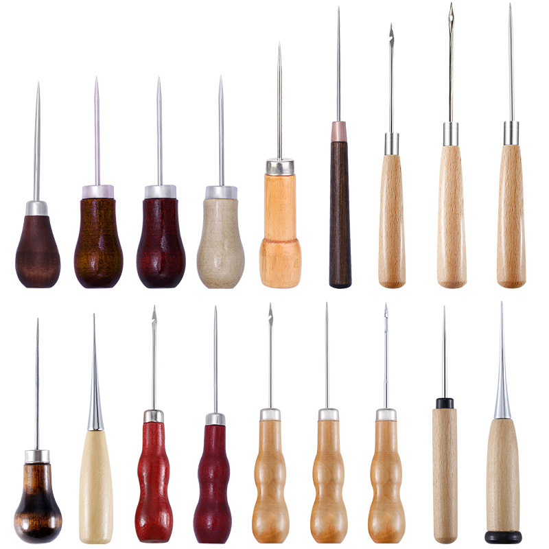Woodworking Tool Stores - 革千枚通し木製ハンドル千枚通し縫製千枚通し革加工縫製ステッチ靴屋キャンバス修理クラフトツール