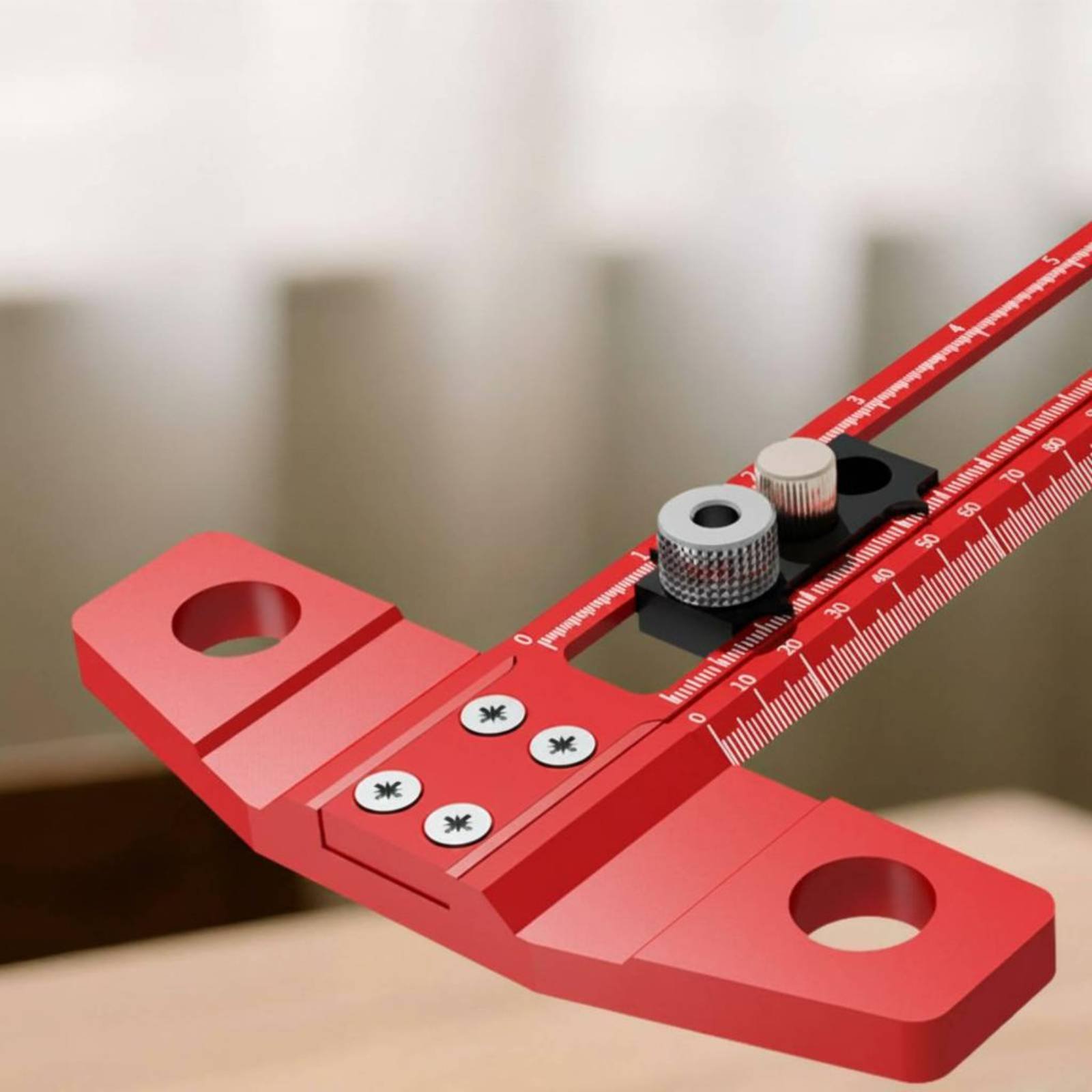 Woodworking Workshop Design - T字定規 ドリル穴ガイド 大工用T定規 木工マーキングゲージ クランプロックデザイン ハンドツール