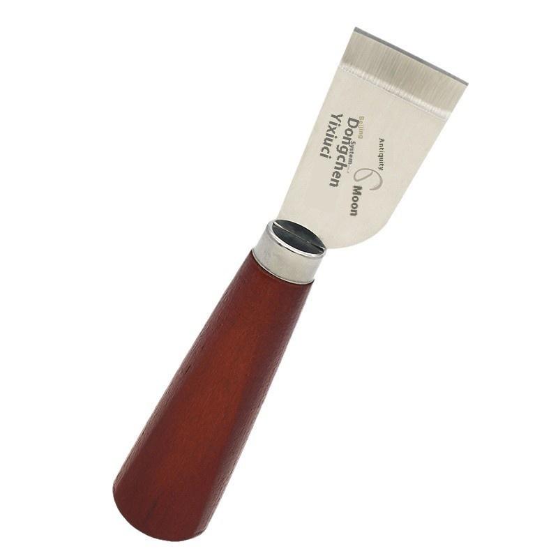 Woodworking Tool Stores - 【新品】革漉きナイフ 木製ハンドル付き革漉きナイフ DIYレザークラフト作業用工具