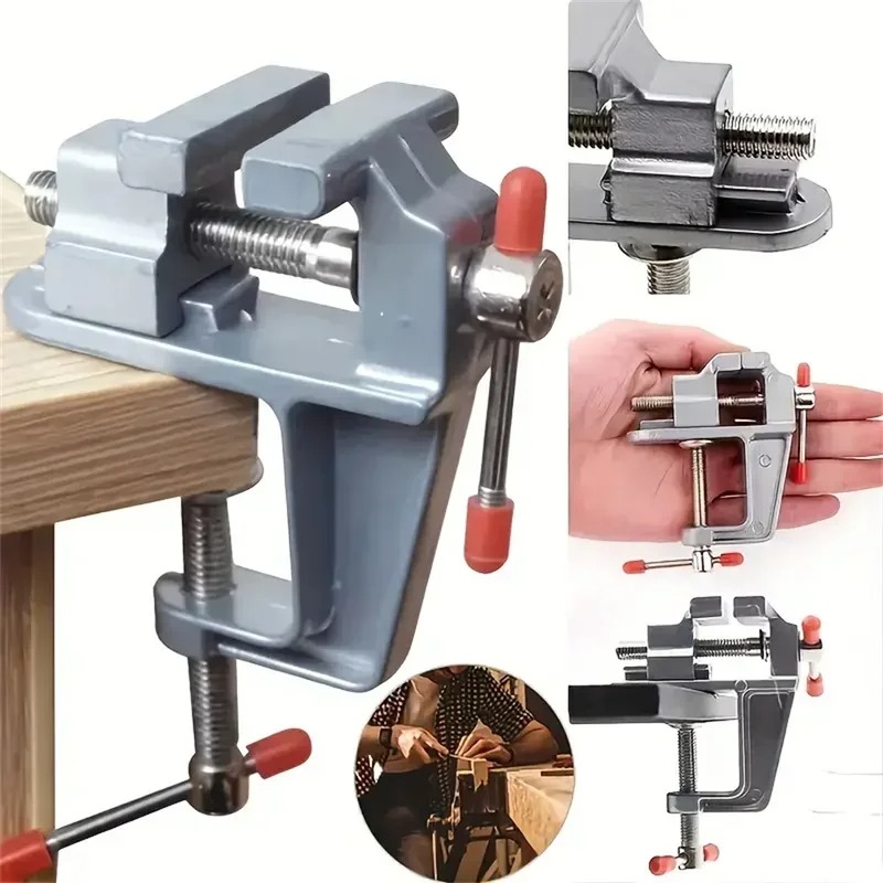 Woodworking Quotes - ミニベンチ万力多機能 3.5 インチアルミニウムミニチュア小型宝石商趣味テーブル上のクランプフラットプライヤーツールバイス