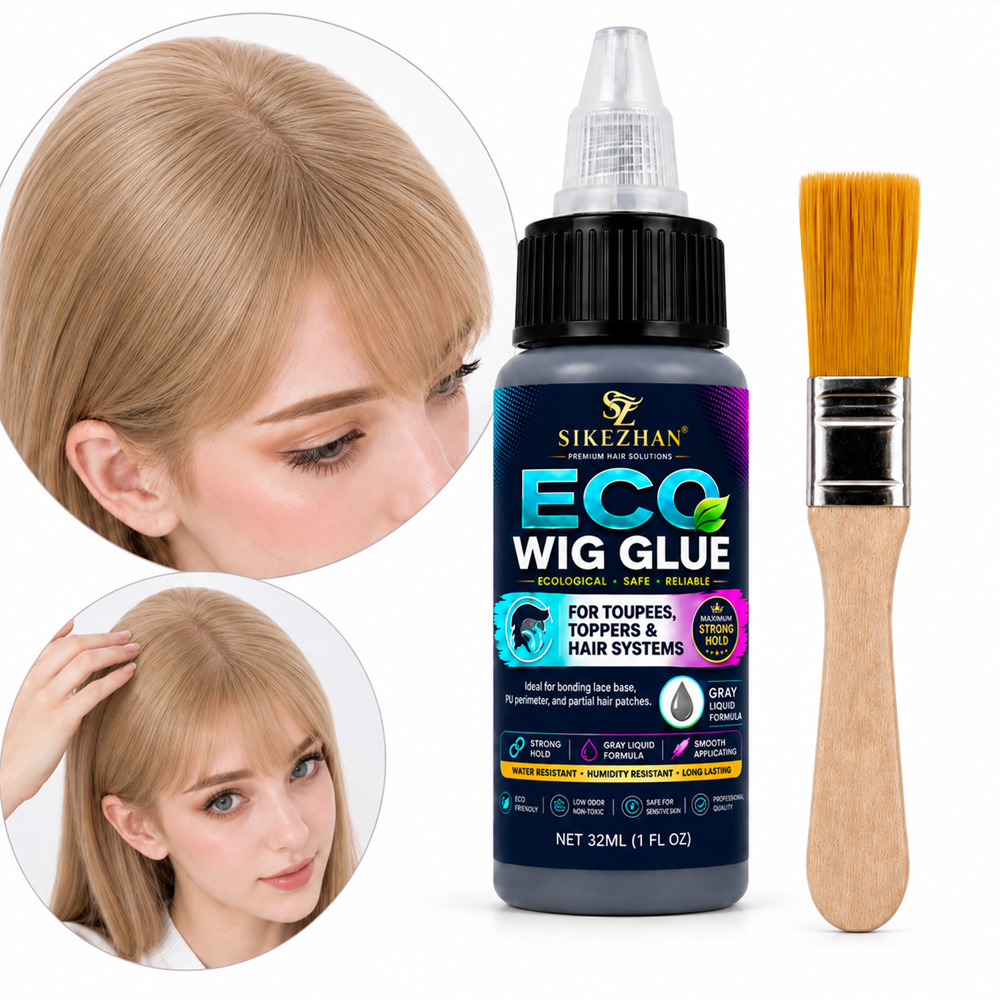 Woodworking Glue Applicator - SIKEZHAN グレー液体ウィッグ接着剤 アプリケーターブラシ付き かつらヘアシステム レースベース PUエッジヘアトッパーおよび部分ヘアピース用