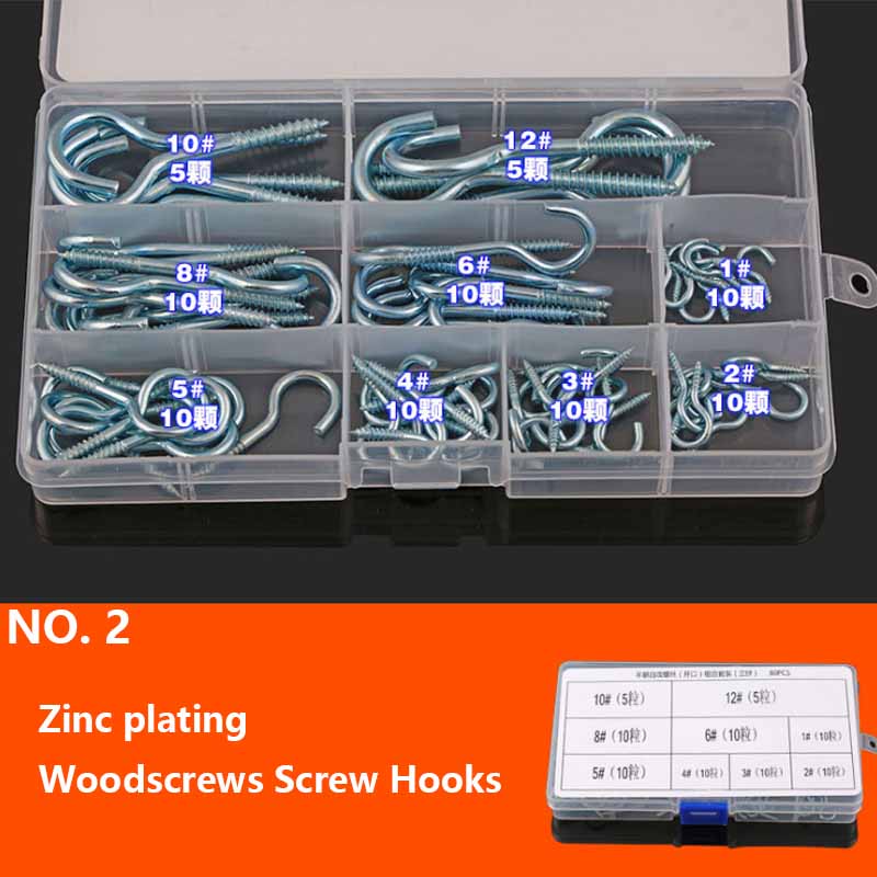 Woodworking Questions - 銅メッキ亜鉛製クエスチョンマークフックネジ釘プラスロングシープアイスクリューハンギングリング鉄フック石膏ボード用ネジフックセット