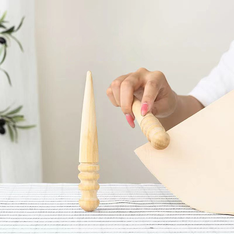Woodworking Tool Stores - 1PC 木製レザーソリッドウッドラウンドバーニッシングエッジ、研磨済みエッジレザークラフト作業ツールクラフトキットレザーエッジスリッキング用