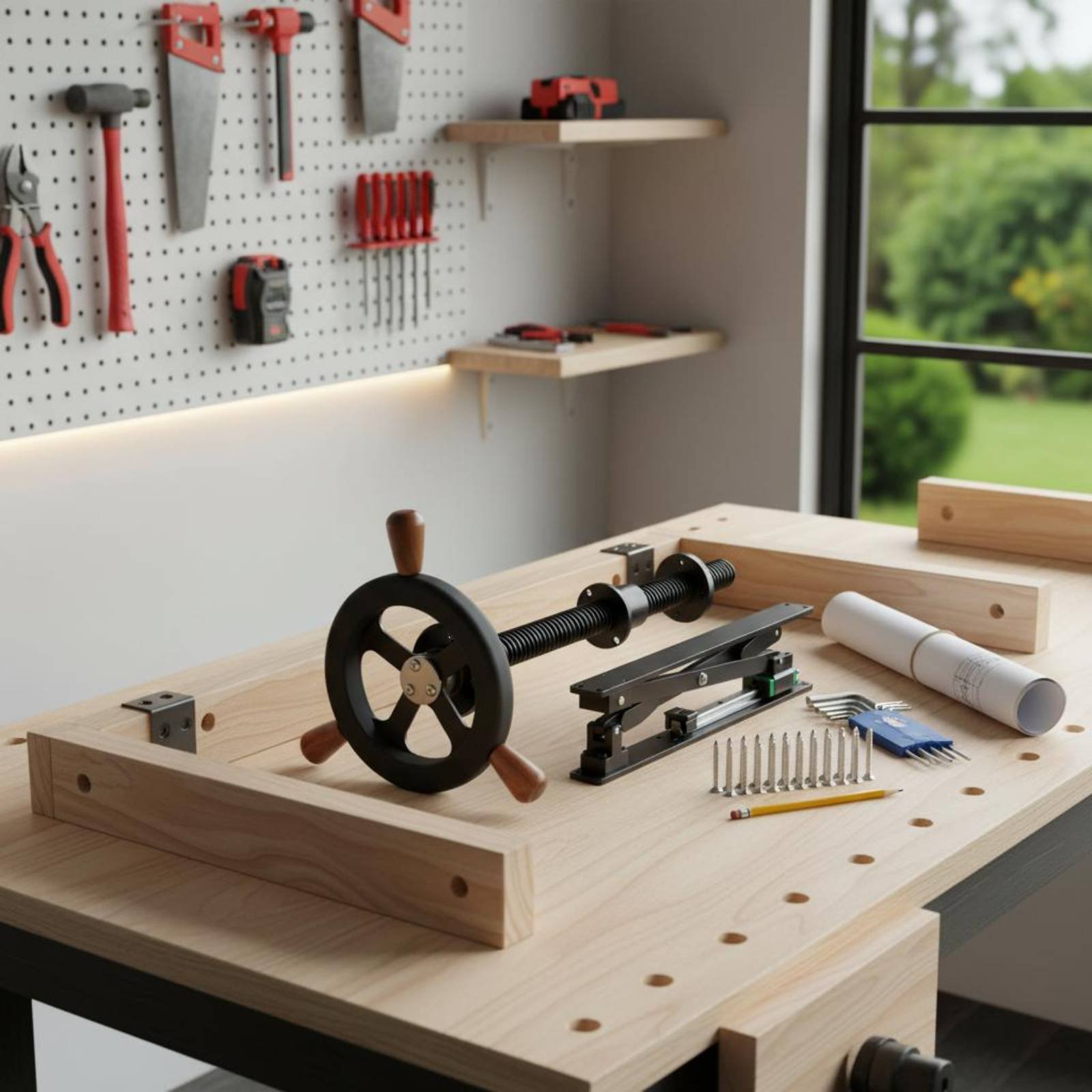 ワークベンチレッグクランプ ヨーロッパデザイン 木製レッグバ - Woodworking Workshop Design のレビューと価格