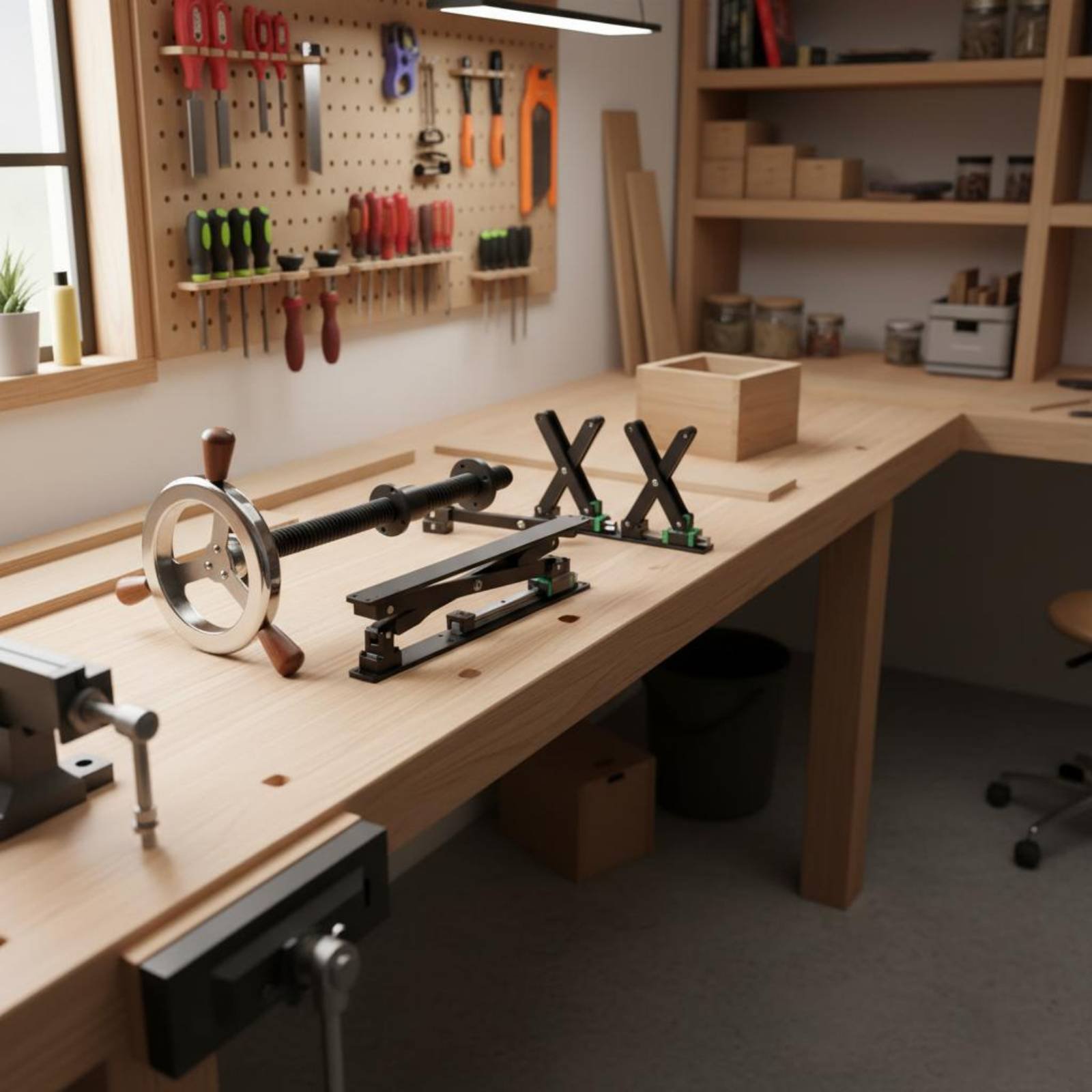 ワークベンチレッグクランプ ヨーロッパデザイン 木製レッグバ - Woodworking Workshop Design のレビューと価格