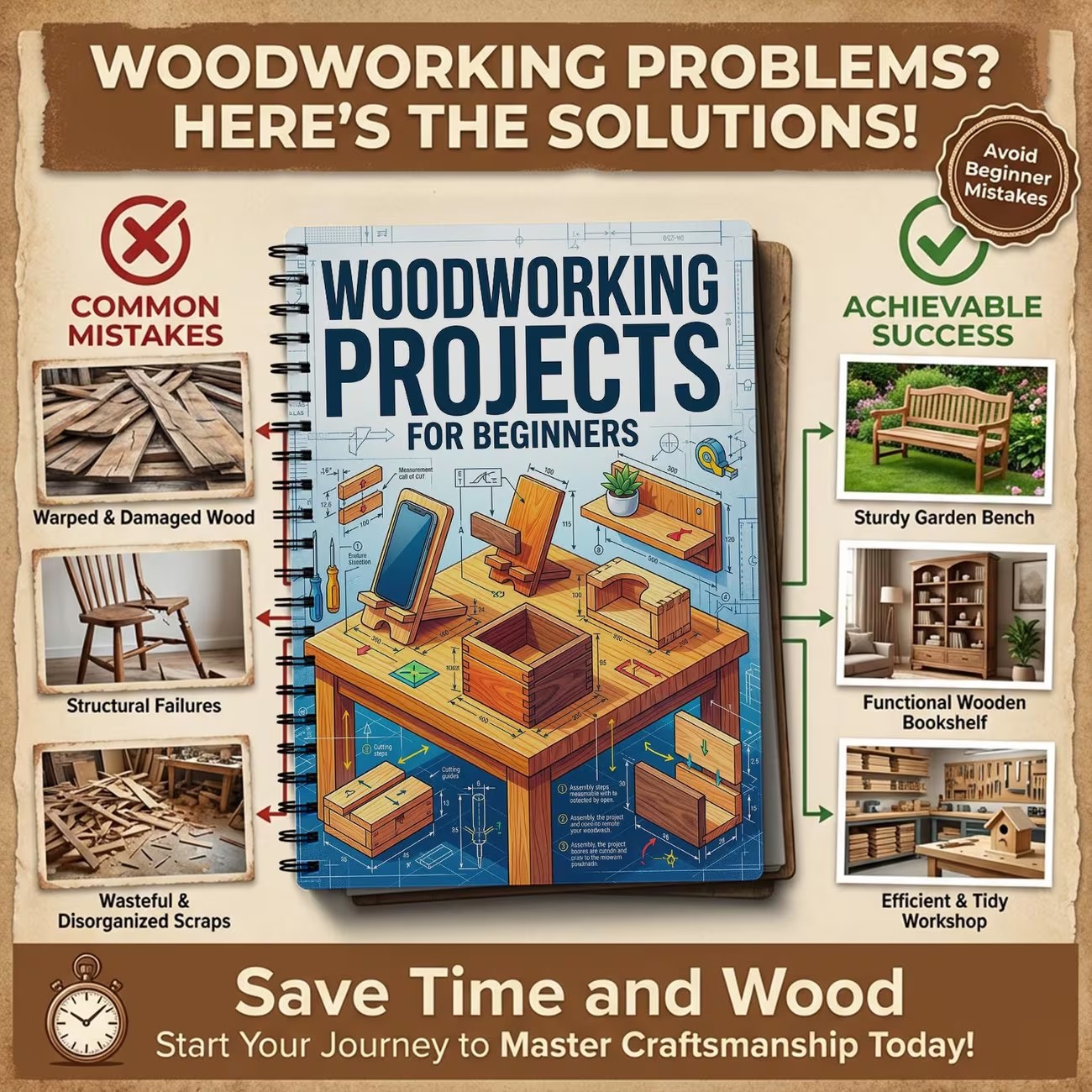 初心者のための簡単な木工プラン シンプルなDIYホームクラフ - Woodworking Ideas For Adults のレビューと価格