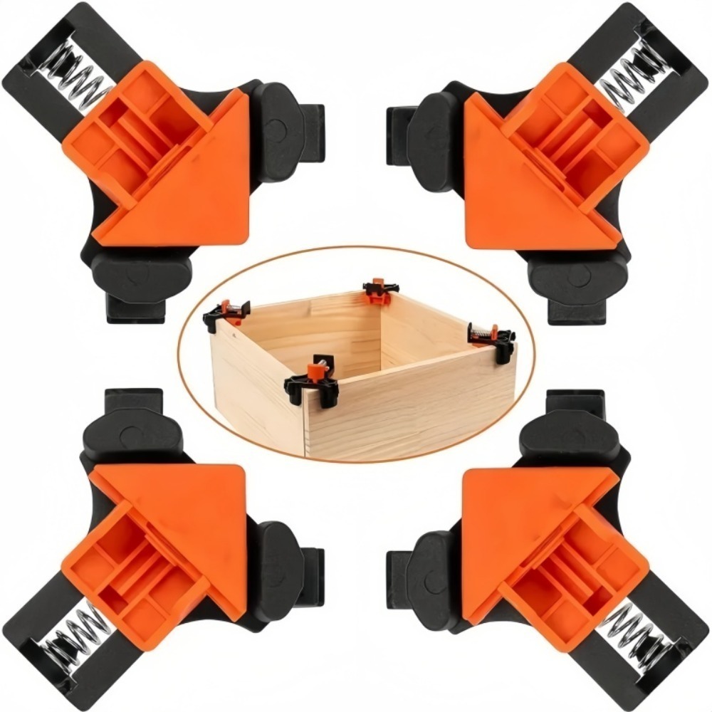 4個 90 °   直角クランプ固定クリップ額縁コーナークラ - Woodworking Right Angle Clamp のレビューと価格