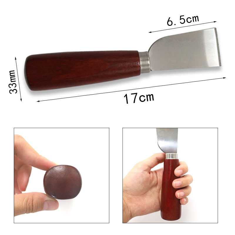 新しいDIYレザークラフトツール木製ハンドルステンレス鋼レザ - Woodworking Tool Stores のレビューと価格