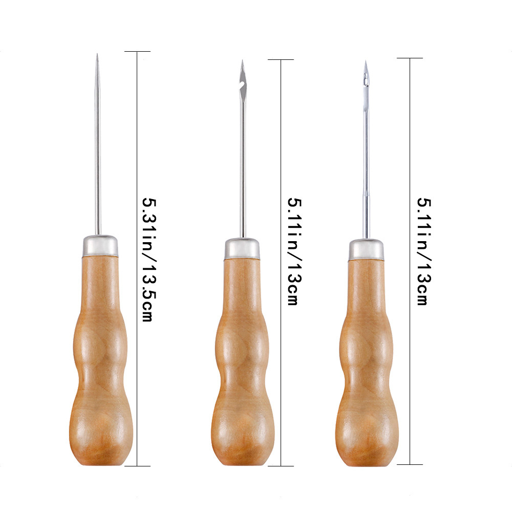 革千枚通し木製ハンドル千枚通し縫製千枚通し革加工縫製ステッチ - Woodworking Tool Stores のレビューと価格