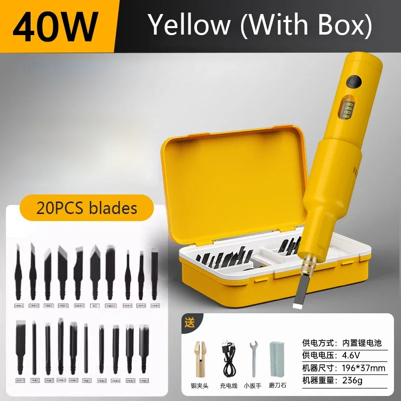 20 個の刃電気彫刻機セットチゼル木工小型ハンドヘルドリチウ - Woodworking Tool Stores のレビューと価格