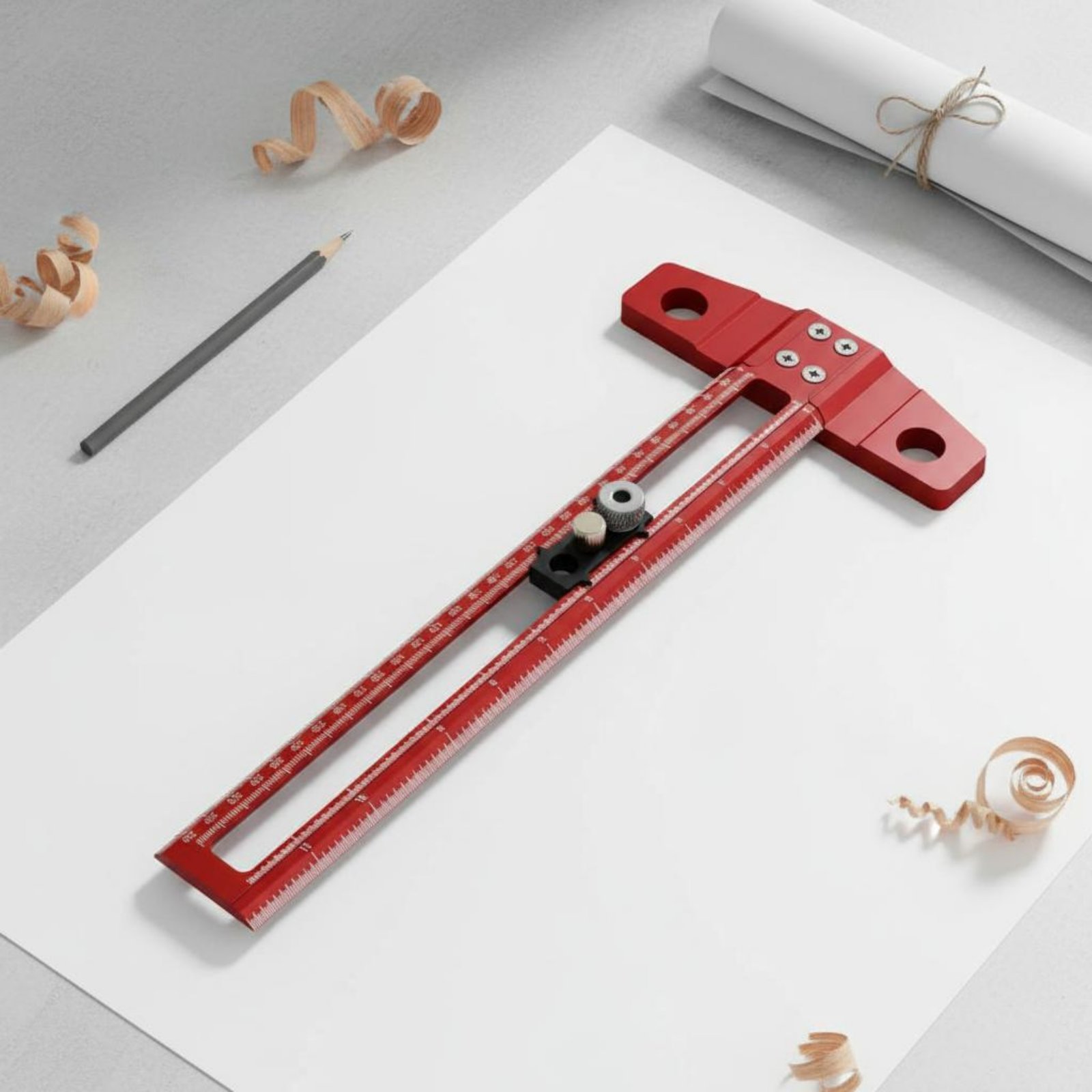 T字定規 ドリル穴ガイド 大工用T定規 木工マーキングゲージ - Woodworking Workshop Design のレビューと価格