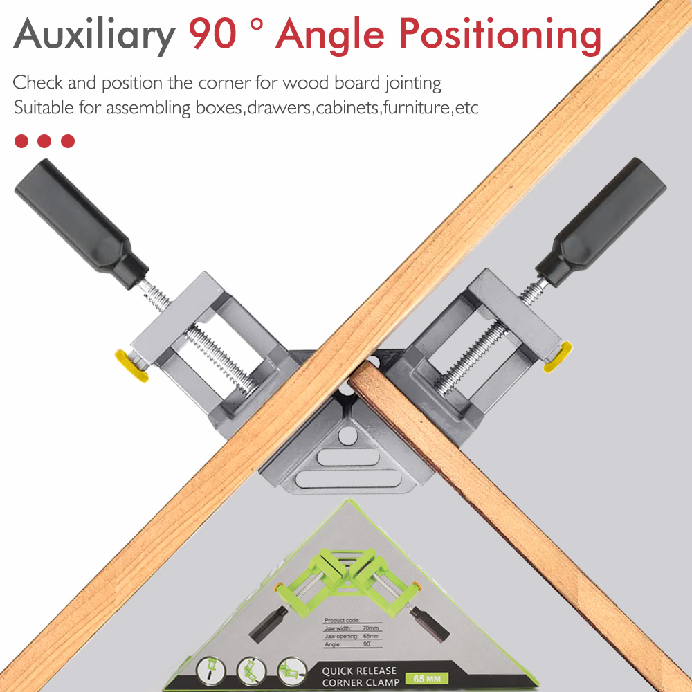 新しい調整可能な90度直角クランプ、アルミニウム合金溶接&木 - Woodworking Right Angle Clamp のレビューと価格