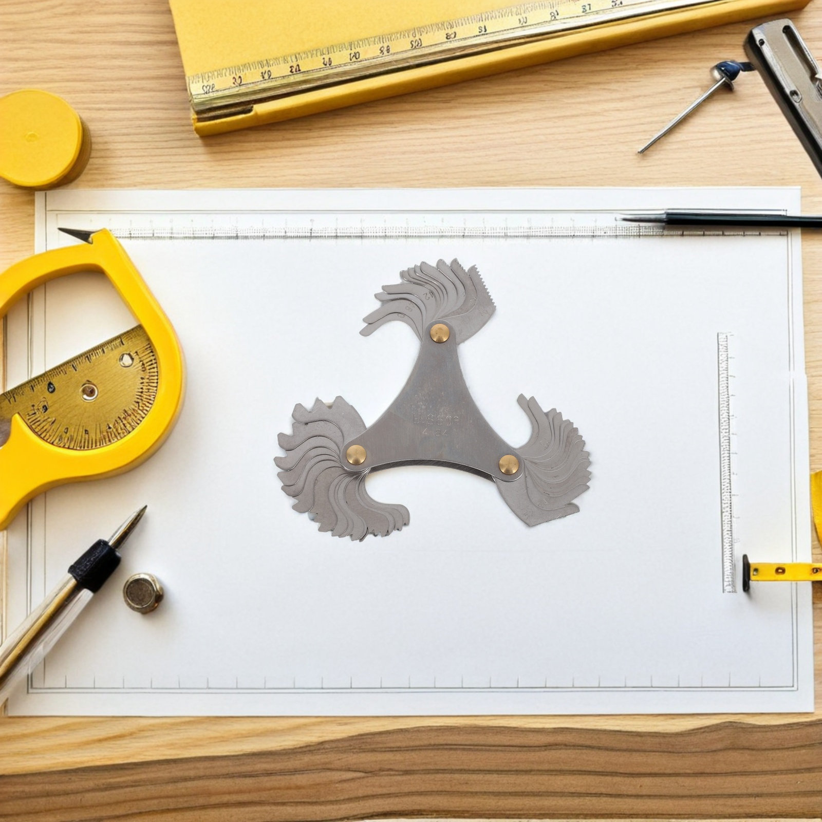 1セットのねじピッチゲージセット、明確なマーキング、人間工学 - Woodworking Workshop Design のレビューと価格