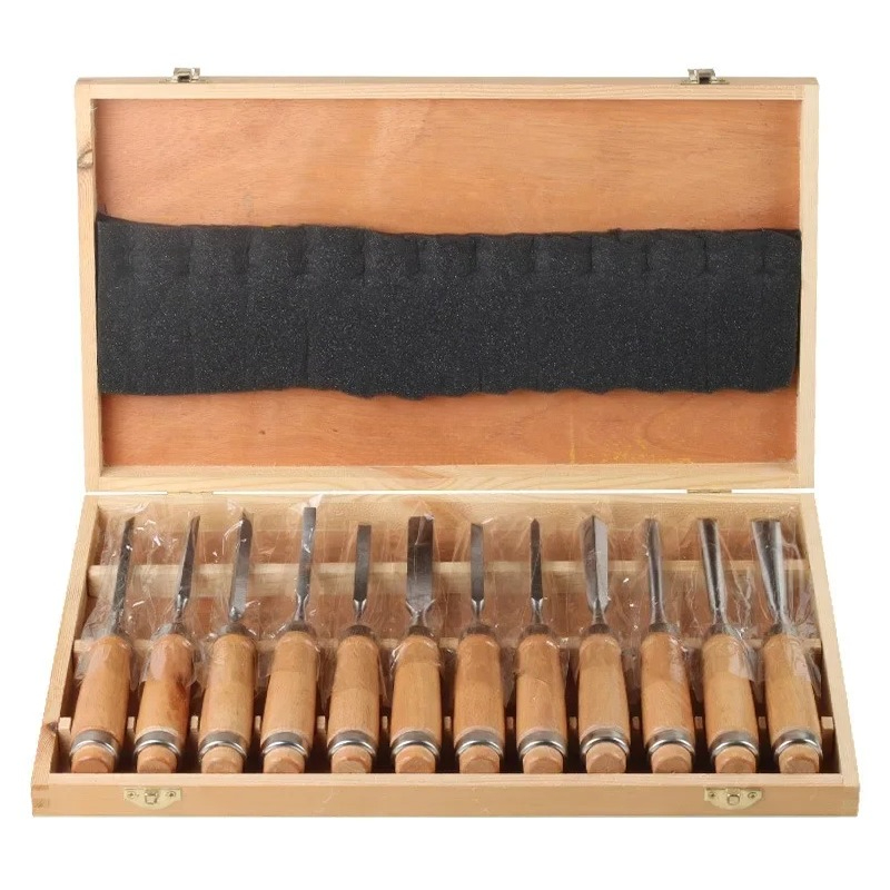ワークショップ木工旋盤用ガウジ手動工具12個入り鋼製無垢材彫 - Woodworking Manufacturing のレビューと価格