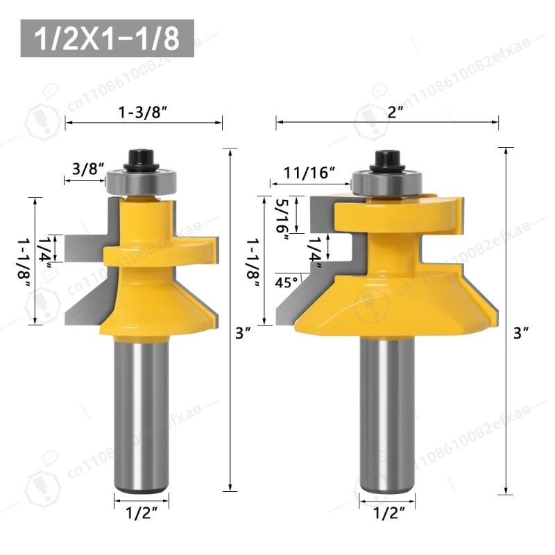 2個セット 1/2インチシャンク V溝＆タングルータービット - Woodworking Quotes のレビューと価格