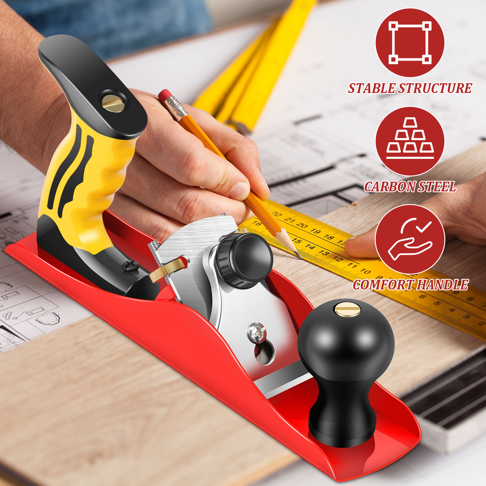 木製ハンドプレーナーセットハンドツールブロックプレーン切断刃 - Woodworking Tool Stores のレビューと価格