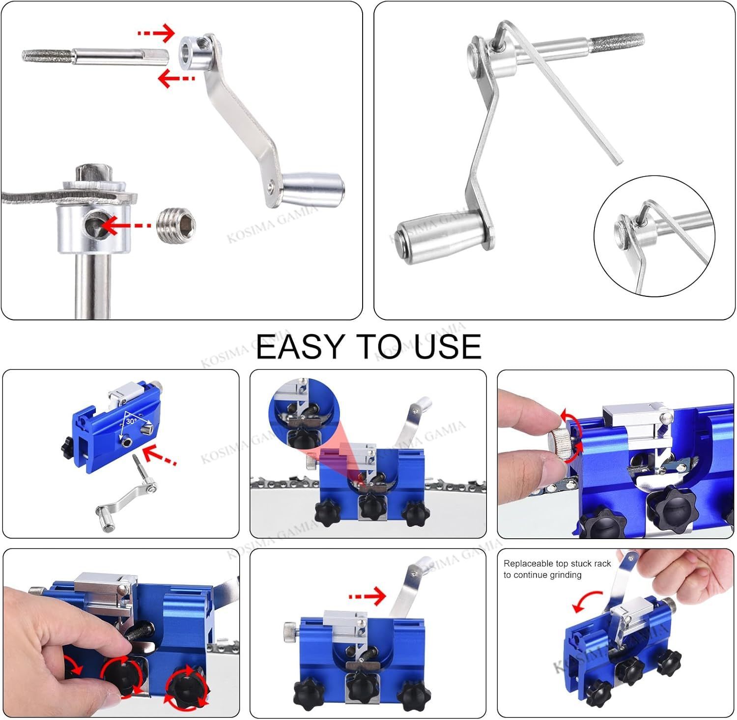 携帯用手動チェーンソーブレード研磨ツール、バリ取り砥石、クリ - Woodworking Manufacturing のレビューと価格