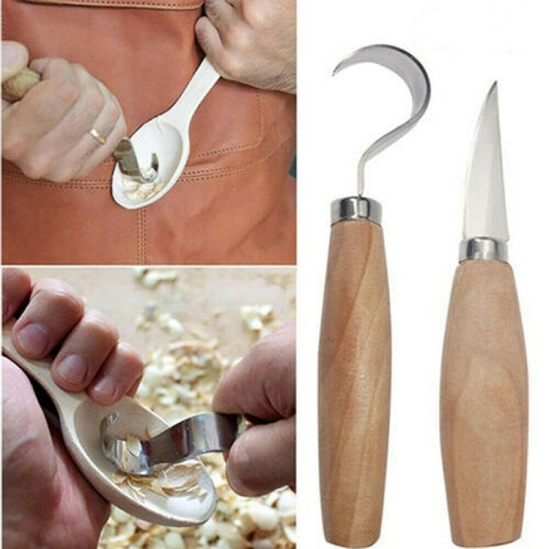 木彫りナイフ チゼルフックナイフ 彫刻ツール 人間工学に基づ - Woodworking Manufacturing のレビューと価格