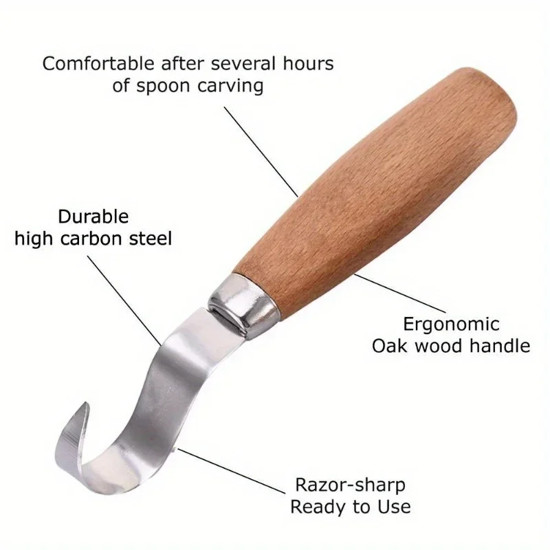 木彫りナイフ チゼルフックナイフ 彫刻ツール 人間工学に基づ - Woodworking Manufacturing のレビューと価格
