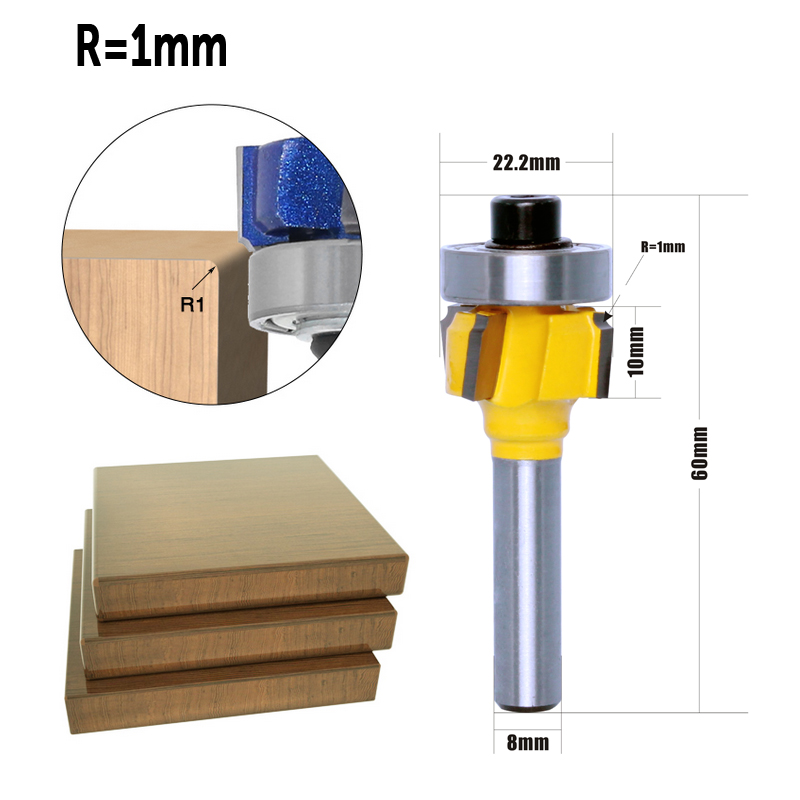 Chwjw 1 pc 8 ミリメートルシャンク高品質木工フラ - Woodworking Edge Corner Planer のレビューと価格