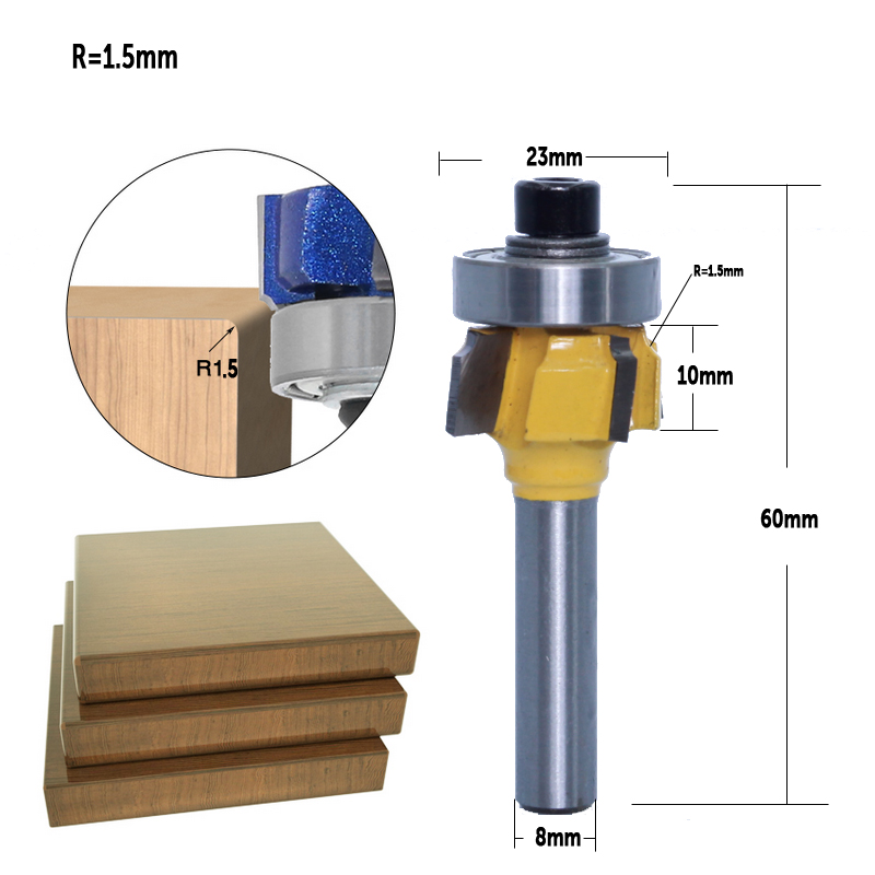 Chwjw 1 pc 8 ミリメートルシャンク高品質木工フラ - Woodworking Edge Corner Planer のレビューと価格