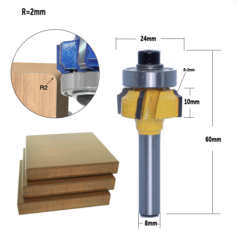 Chwjw 1 pc 8 ミリメートルシャンク高品質木工フラ - Woodworking Edge Corner Planer のレビューと価格