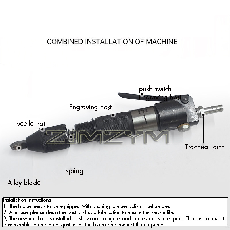 強力なエアハンマー空気圧彫刻機 5500BPM 石材アート彫 - Woodworking Manufacturing のレビューと価格