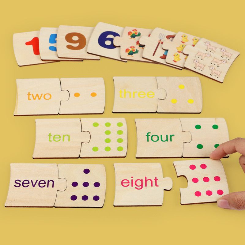 子供向け鉄箱ナンバー啓発ペアリング木製動物フードパズルボード - Woodworking For Kids のレビューと価格