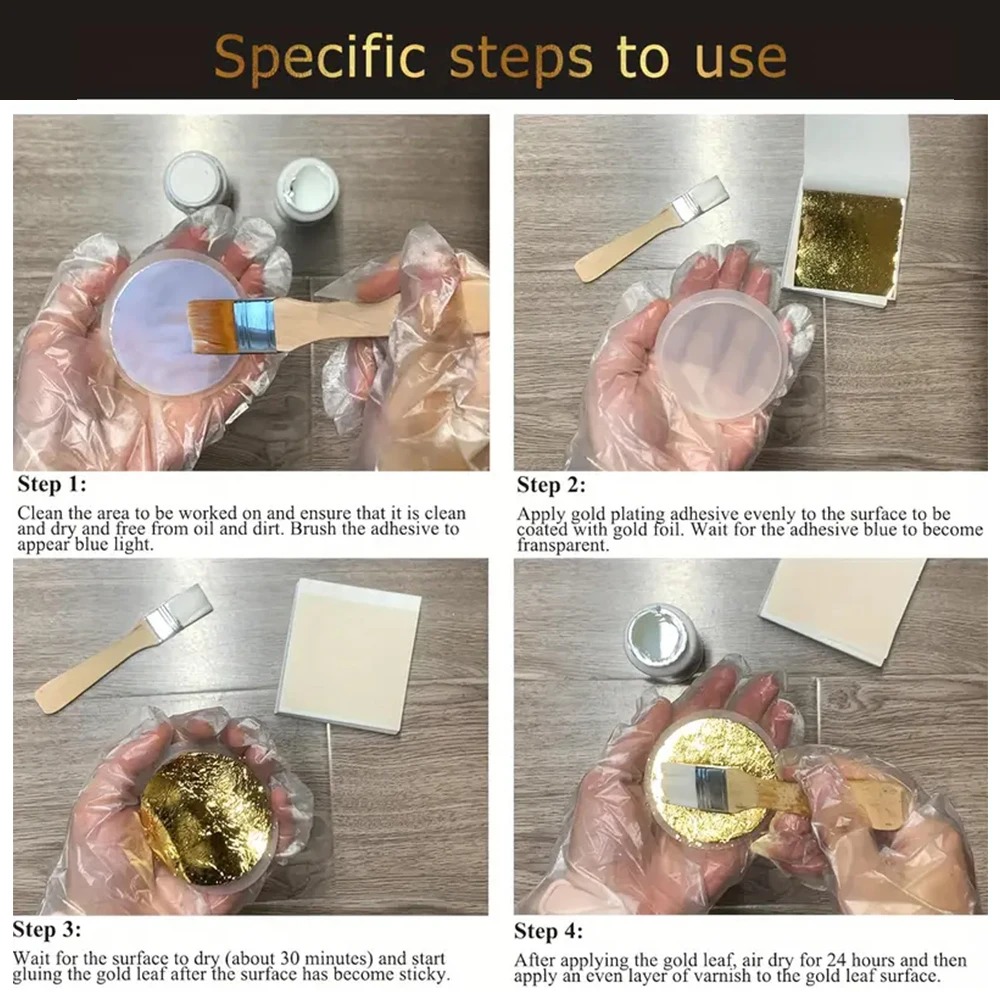 100ml/200ml ゴールデンリーフ金箔接着剤キット - - Woodworking Epoxy のレビューと価格