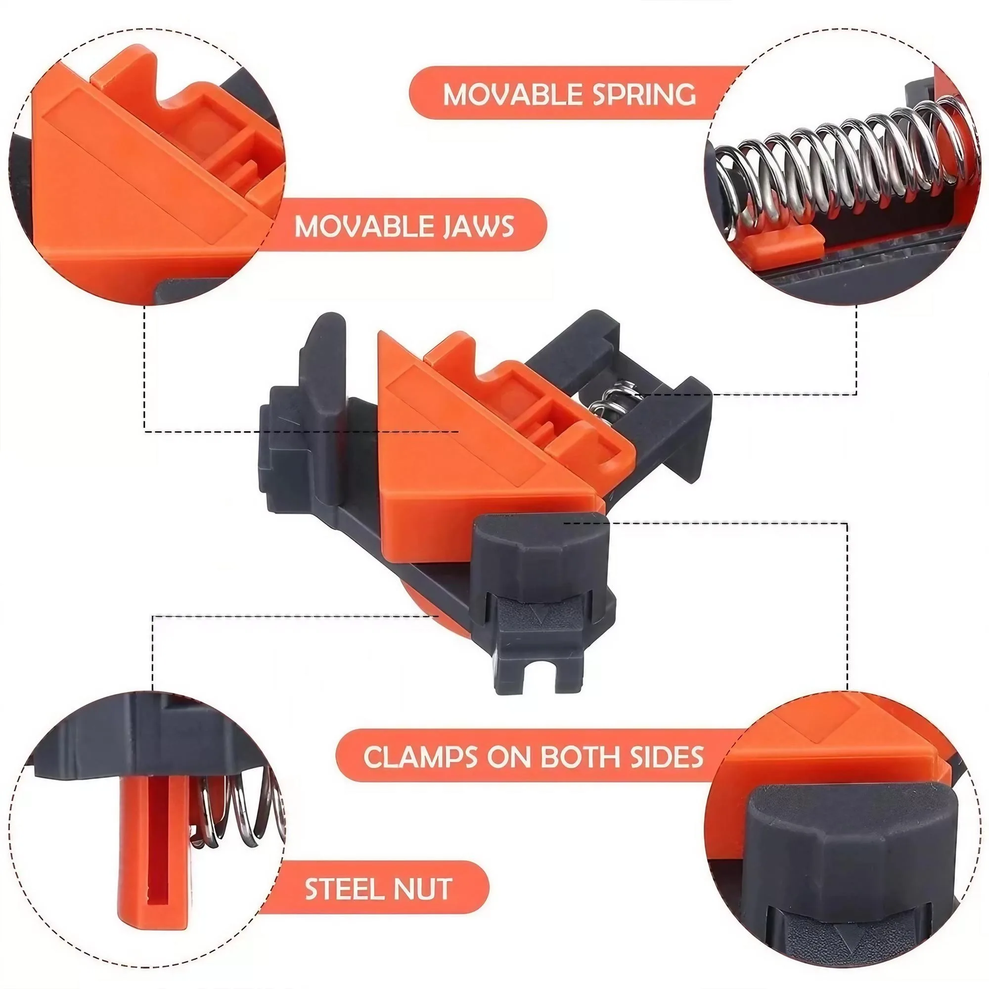 プレミアム90度直角クランプ 木工大工用 高精度コーナークラ - Woodworking Right Angle Clamp のレビューと価格