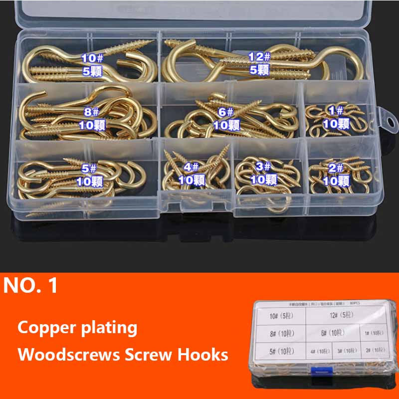 銅メッキ亜鉛製クエスチョンマークフックネジ釘プラスロングシー - Woodworking Questions のレビューと価格