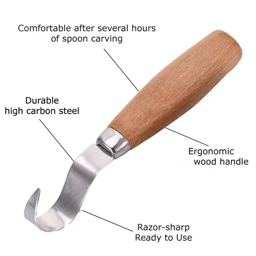 WXCOO 人間工学に基づいた木彫りフックチゼルナイフ 曲線 - Woodworking Manufacturing のレビューと価格