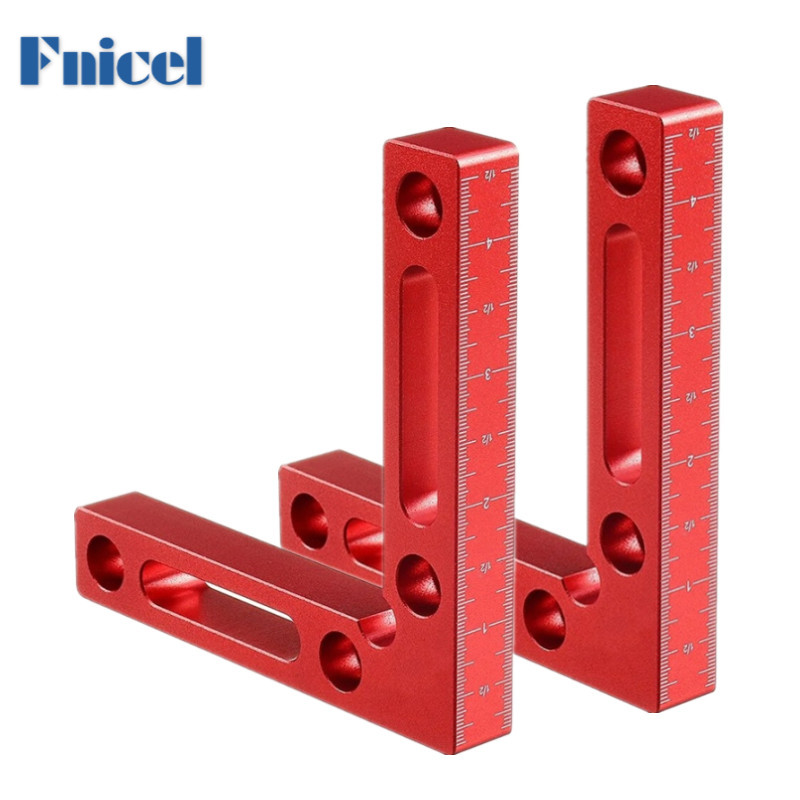 1/2pc 90度位置決め正方形直角クランプアルミLブロック - Woodworking Right Angle Clamp のレビューと価格