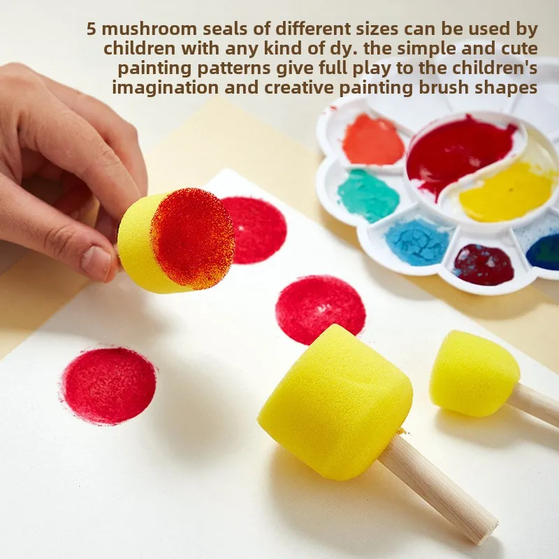 10個セット 木製ハンドル きのこ型スポンジブラシ 子供DI - Woodworking For Kids のレビューと価格