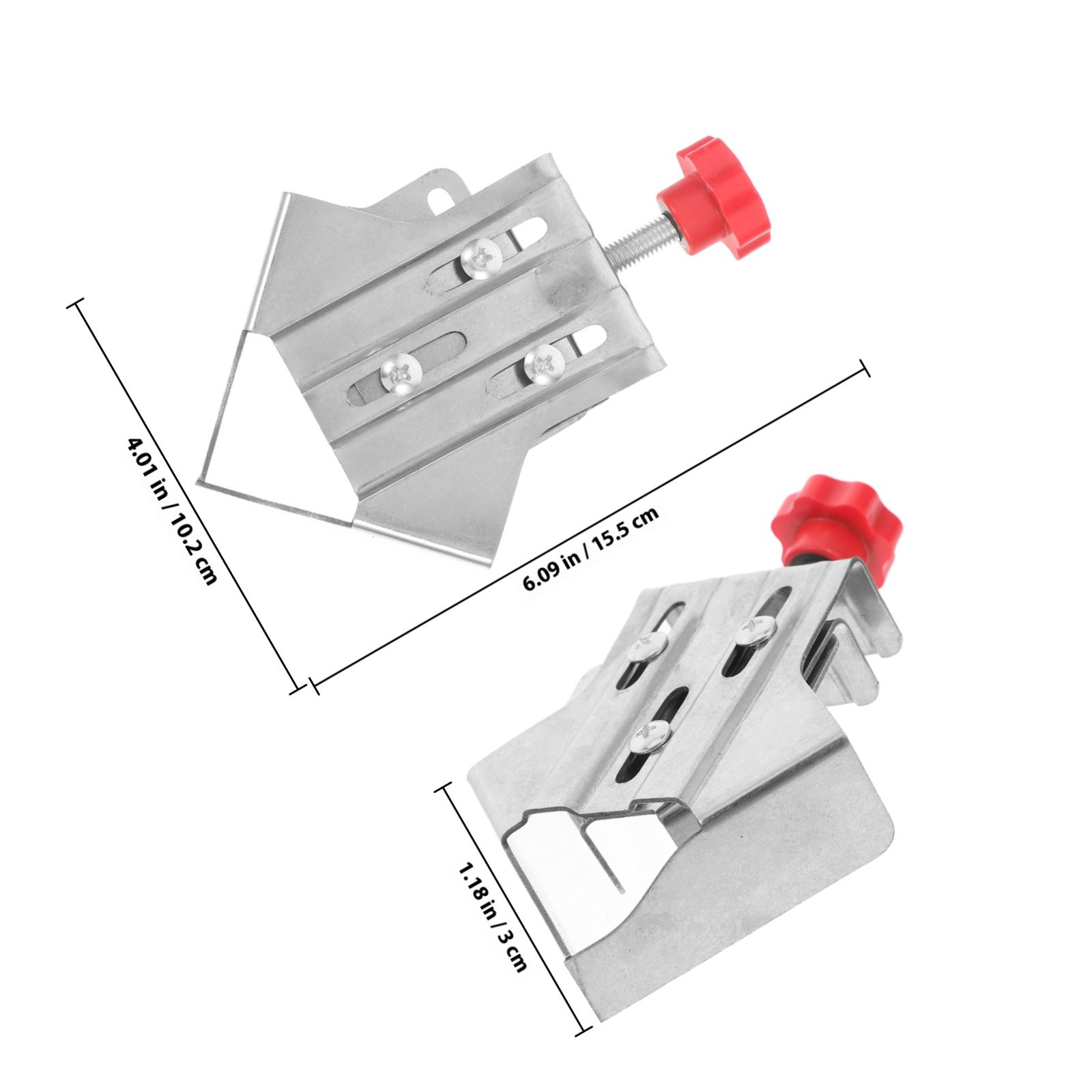 2 個直角クランプステンレス鋼調整可能なジョー効率的なロック - Woodworking Right Angle Clamp のレビューと価格