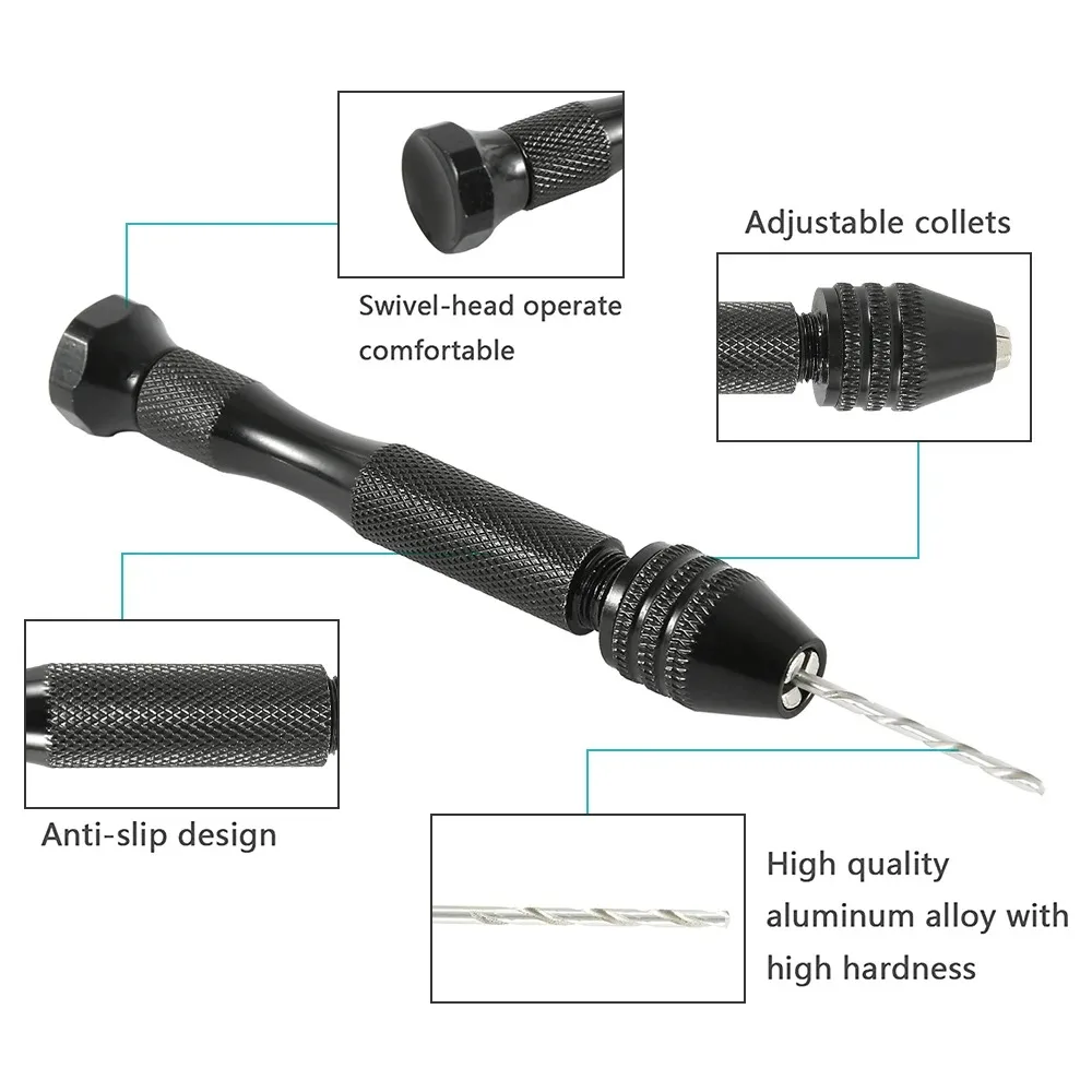 30個入り 0.5-3.0mm ミニアルミハンドドリルセット - Woodworking Tool Stores のレビューと価格